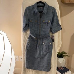 Sharagano Belted Dress